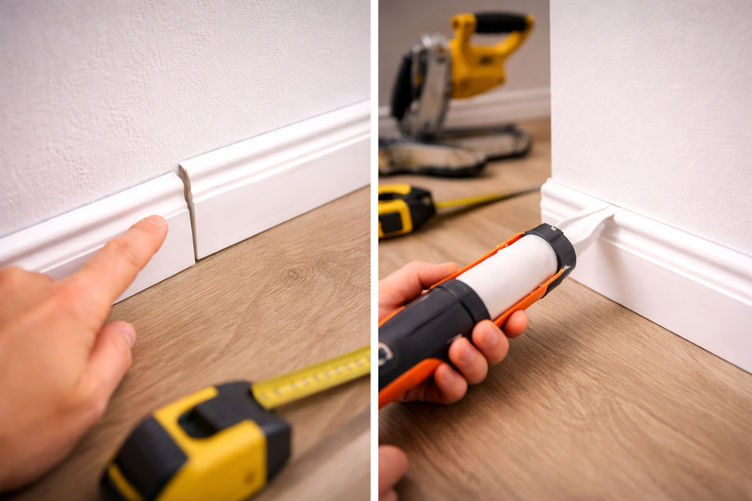 Krzywo położone listwy przypodłogowe