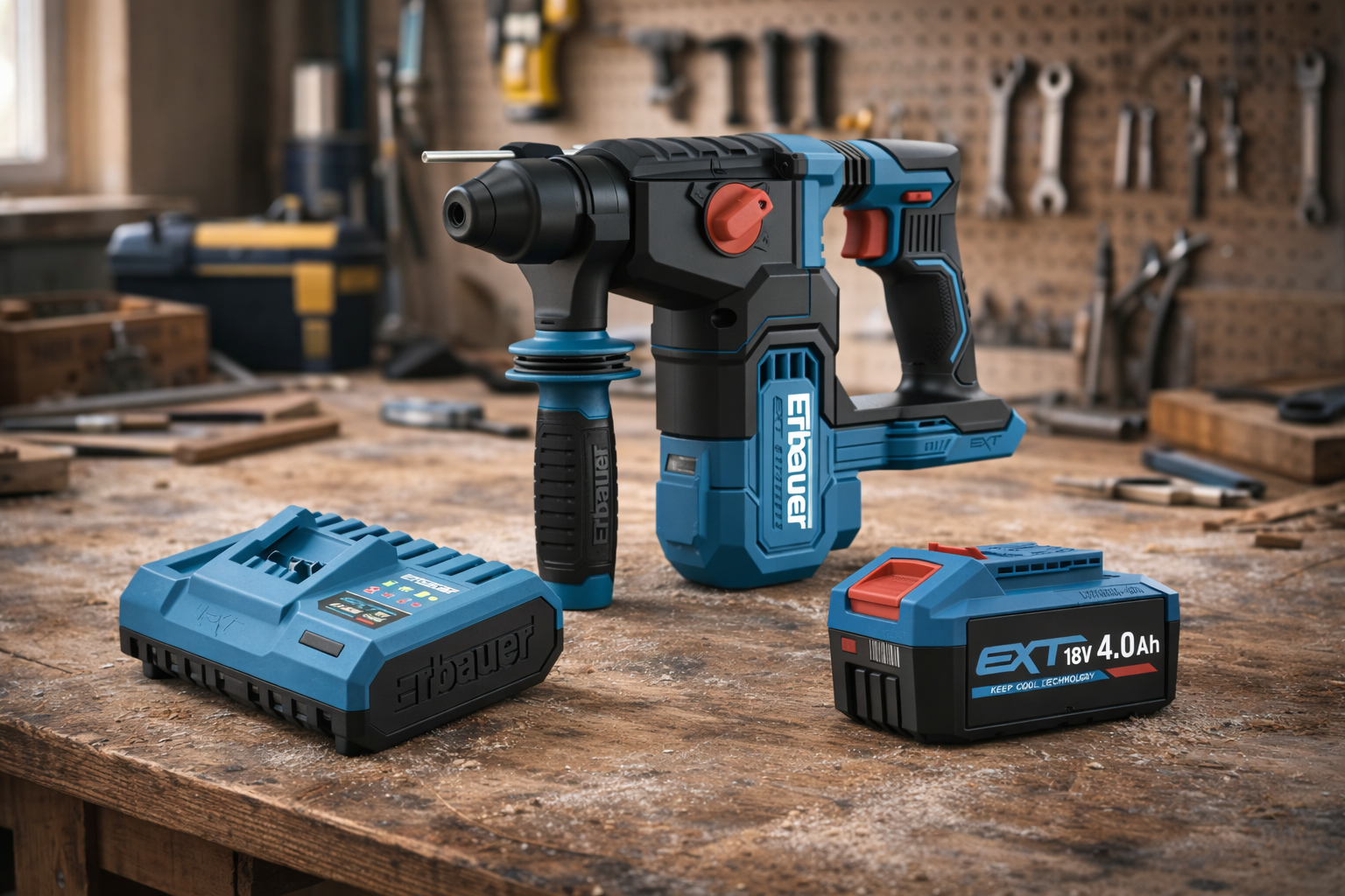 Młot udarowy Erbauer G2 SDS Plus 18 V 1 x 4 Ah